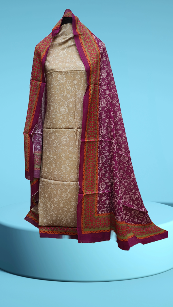 Dress and Dupatta cotton digital printed, Salwer cotton (5pcs Set) - Image 2